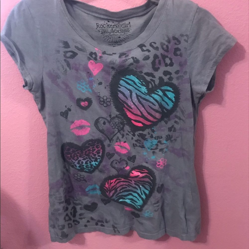 Cute grey shirt with cute sparkly designs